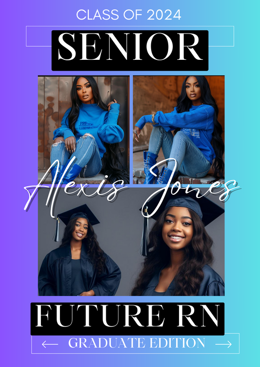 Graduation Announcement with Major- Digital Download