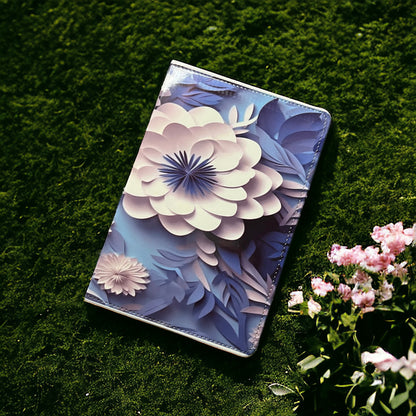 3D Blue and White Flower Journal