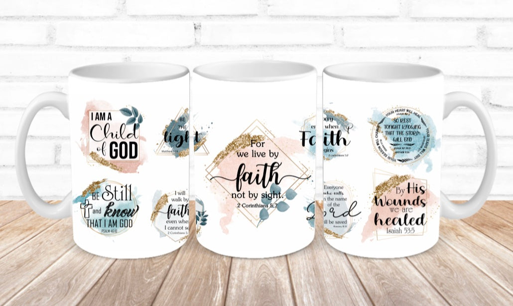 For We Live By Faith not By Sight Coffee Mug