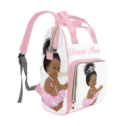 Pink and White Girls Diaper Bag