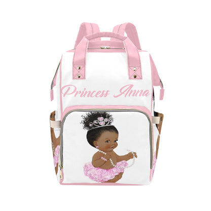 Pink and White Girls Diaper Bag