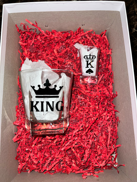 King Whisky Glass with Shot glass