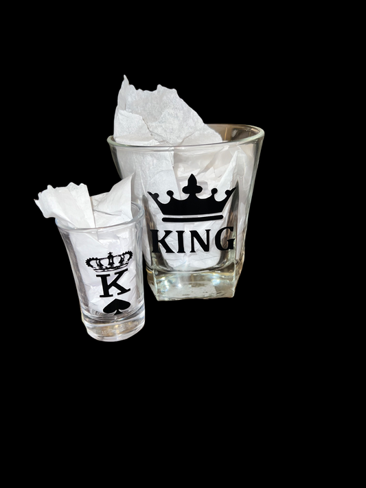 King Whisky Glass with Shot glass